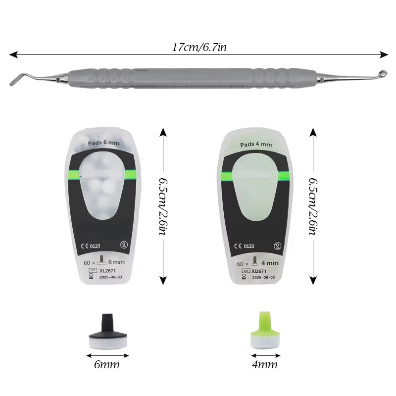 Teeth Whitening Kit - 歯科用コンポジットキット、フォームパッド成形ツール、ハンドル付きスパチュラ、光硬化性レジン、歯のホワイトニングおよび充填材用