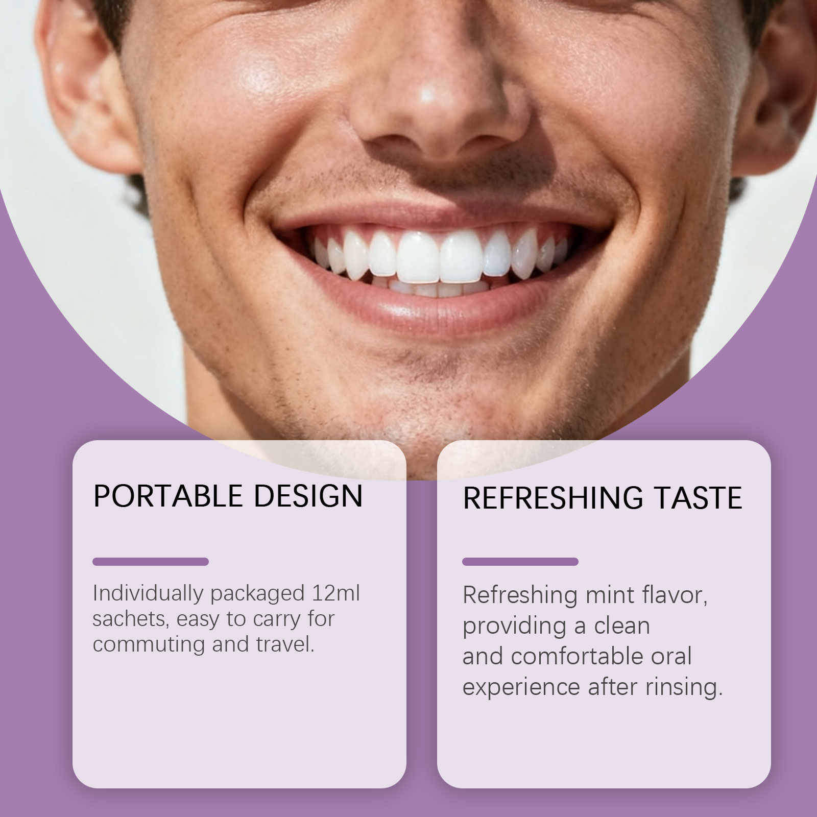紫色のマウスウォッシュ。歯のホワイトニング、色調補正、口臭予 - Teeth Whitening Mouthwash のレビューと価格